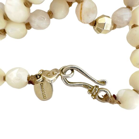 CHAN LUU Semi-Precious Necklace or Wrap Bracelet in White & Gold - Picture 8 of 12